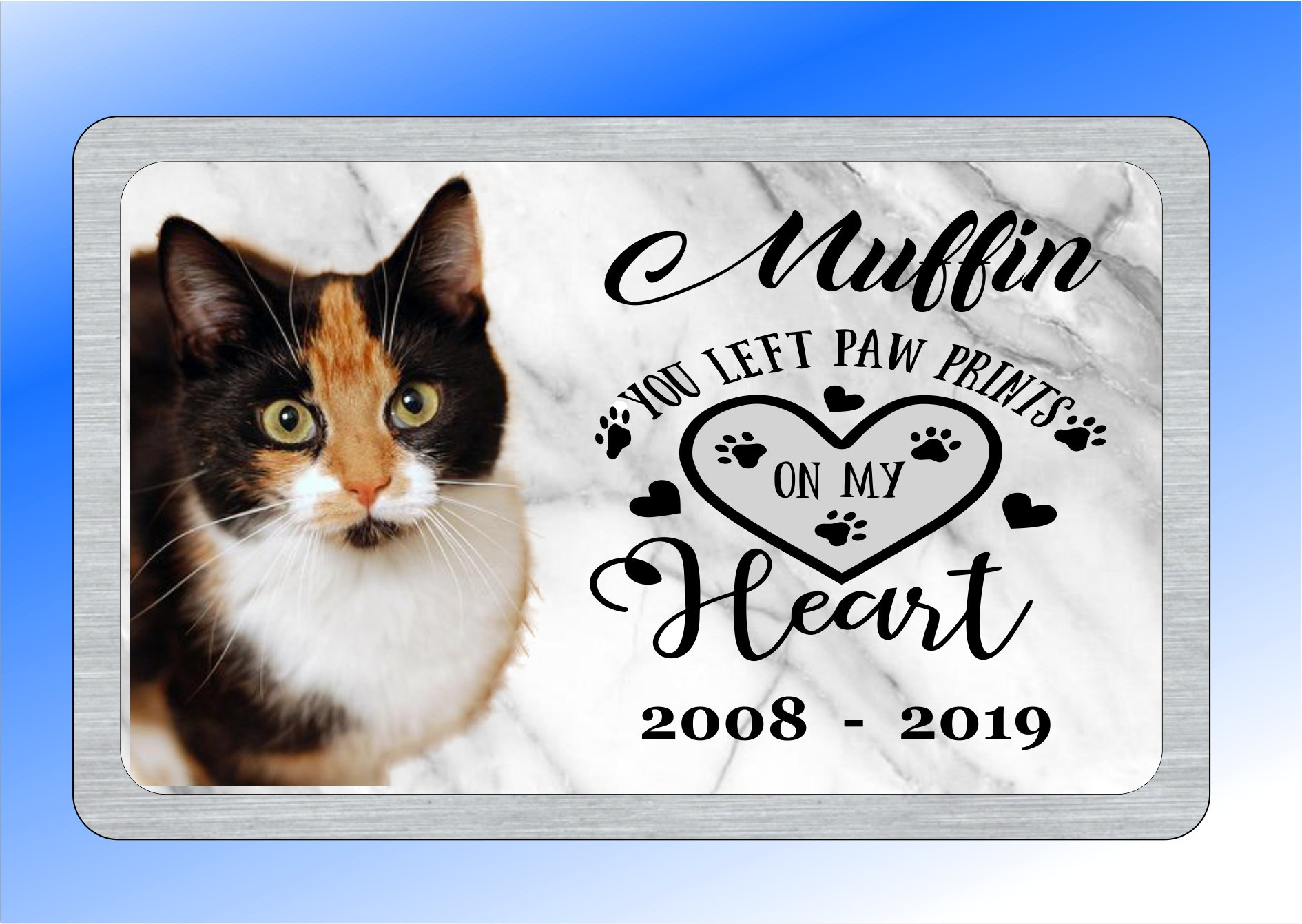 Pet Memorial Plaque Pet Memorial Engraved Plate Memorial Etsy