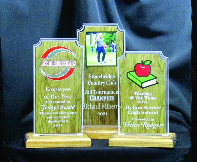 Custom Engraved Trophies Awards and Plaques. Great for Etsy