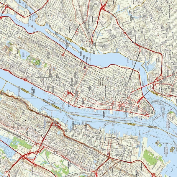 1000 Teile Puzzle für Erwachsene - New York Stadtplan - 66cm X 50cm - Straßenkarte von London, England - Geschenkideen