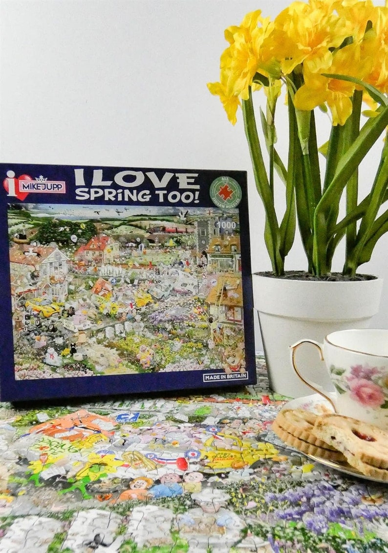 Mike Jupp Jigsaw Puzzles I Love Spring 1000 Piece Jigsaw Puzzle for Adults Made in Britain 66cm