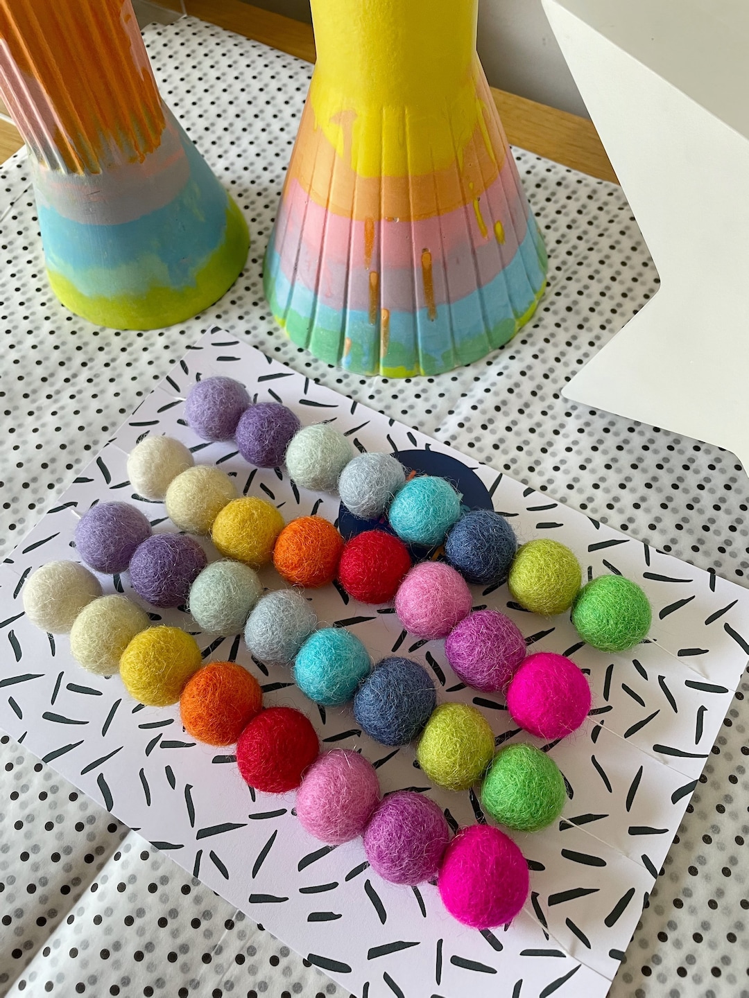 Rainbow Felt Ball Garland, Pom Pom Nursery Decor - Etsy