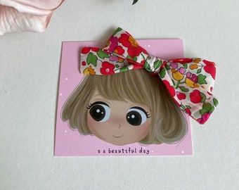 Liberty Betsy Red Hair Bow Clip/Headband