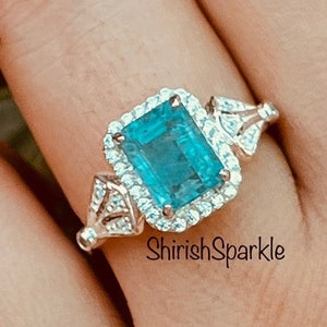 14k Gold Natürliche Smaragd Naturdiamant Ring für Frauen echter Smaragd Ring antiker Smaragdring echter Smaragdring zertifizierter Smaragdring