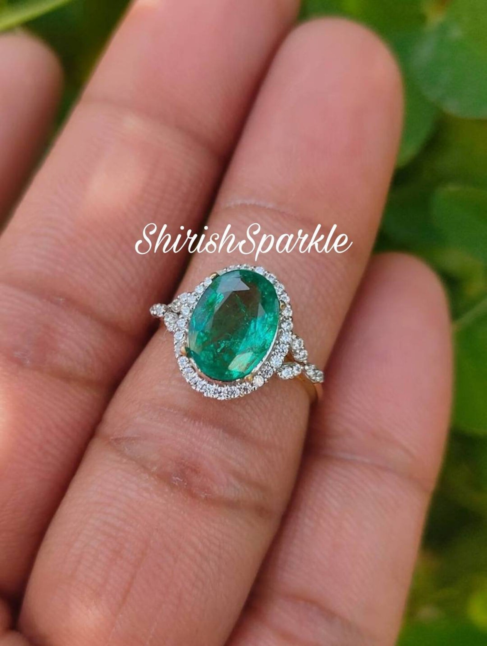 Emerald Engagement Ring Emerald Ring for Women Natural Etsy