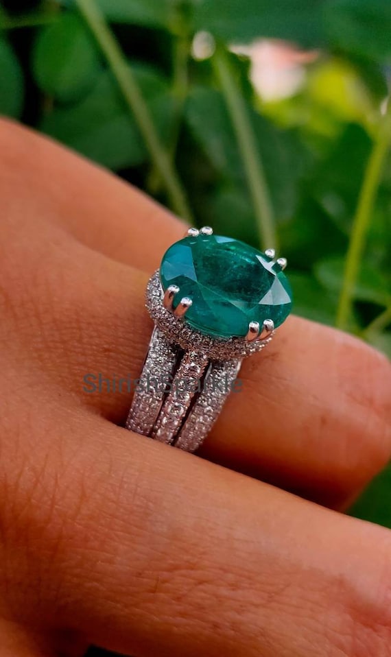 Emerald Ring, May Birthstone Ring, Wedding Engagement Ring – Cantik