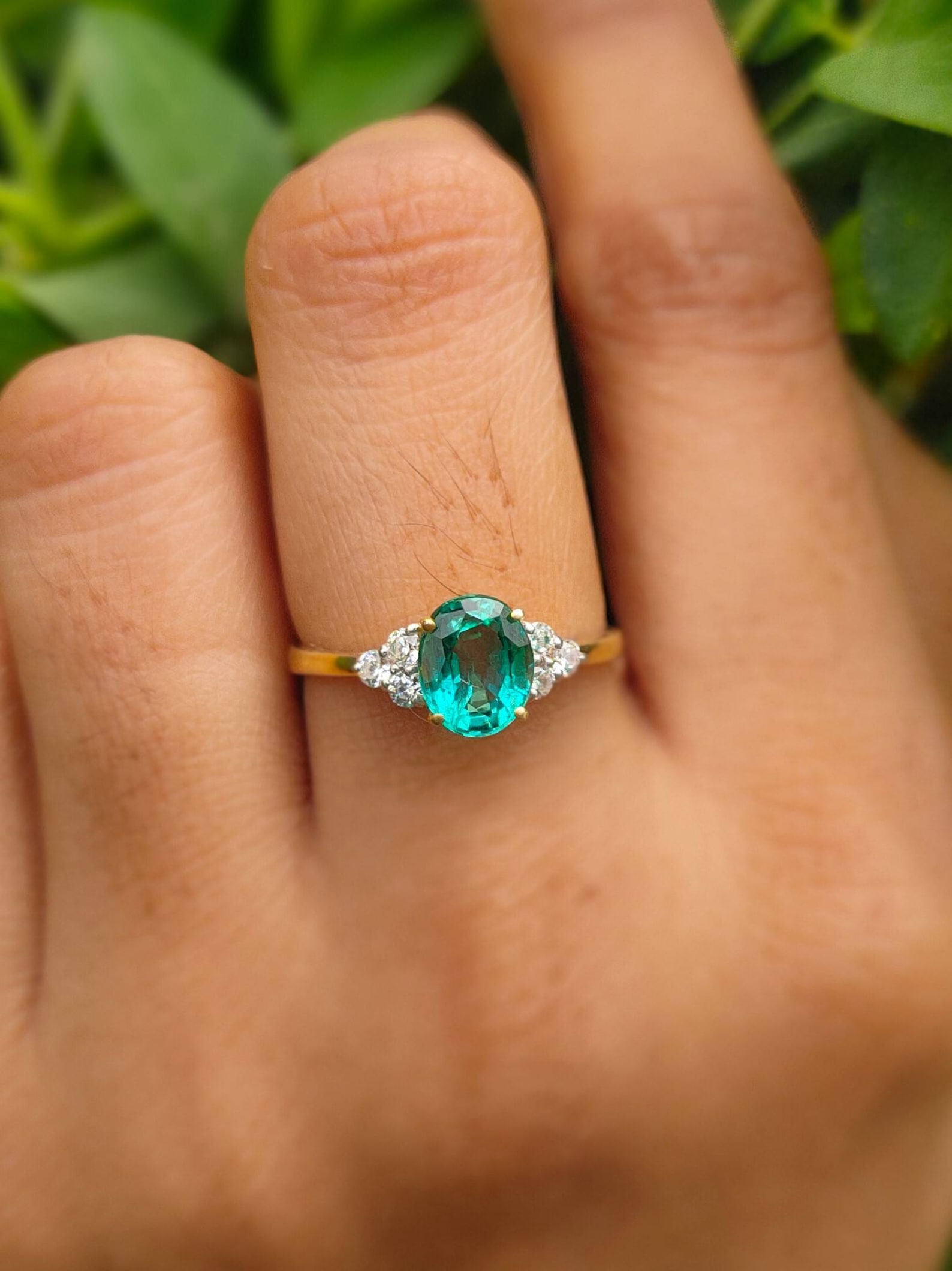 Natural Emerald Engagement Ring Emerald Ring for women Real Etsy