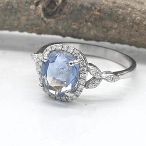 3 Carat GIA Certified Blue Sapphire Diamond Ring – Natural Sri Lanka Sapphire Engagement Ring, Natural GIA Certified Sri Lanka Gem - SSG