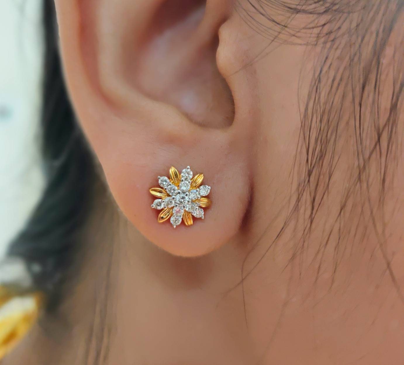 Traditional 7 stone diamond earrings discount