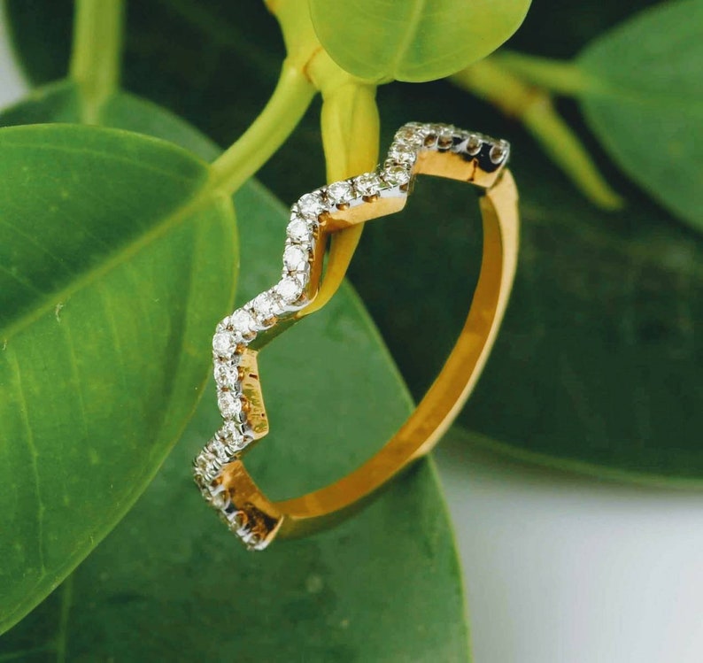 Diamond band stylish 14kt gold Geniune diamond