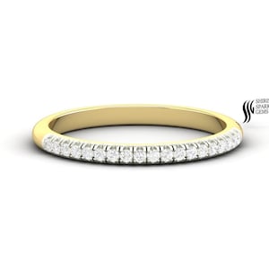 Diamond eternity wedding ring diamond gold half eternity wedding ring for her natural diamond wedding band for women genuine diamond band