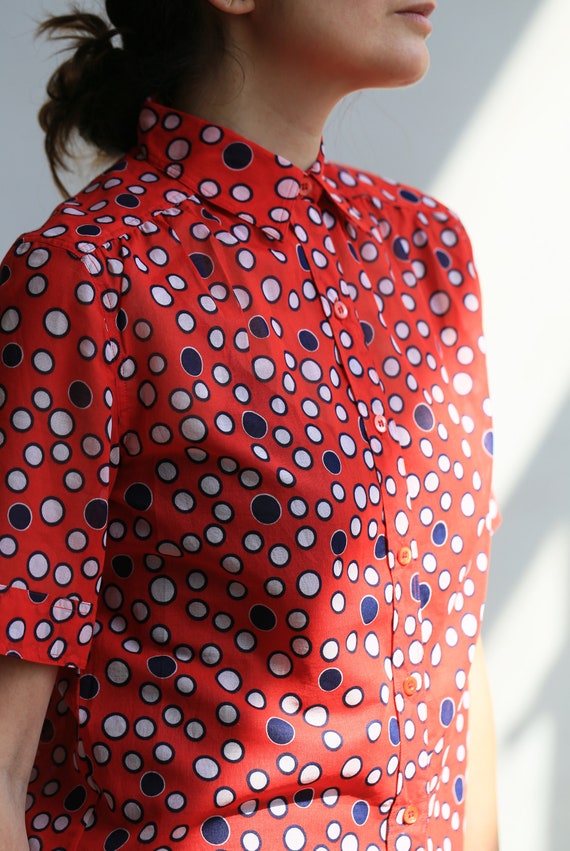 Celine vintage 80s summer blouse