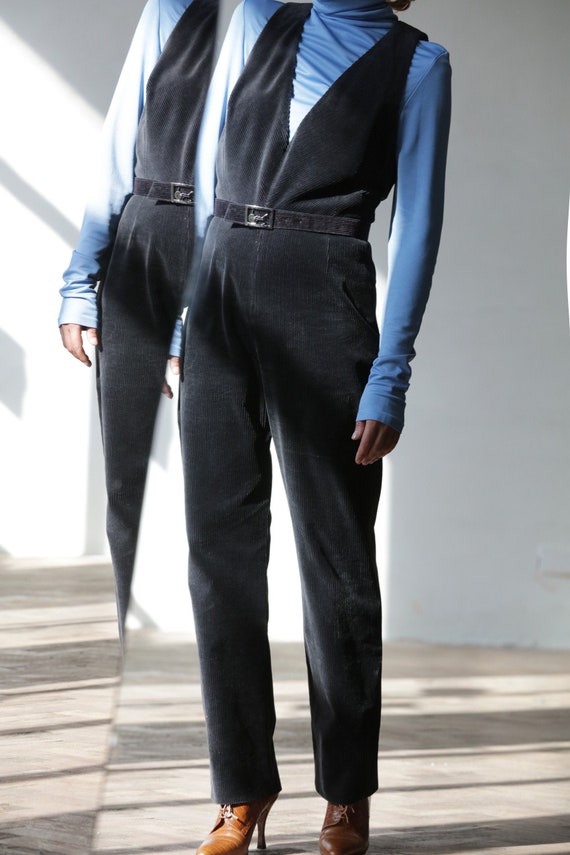 Celine vintage 1980s Corduroy Jumpsuit