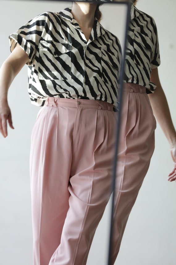 Zebra Print vintage 80s blouse