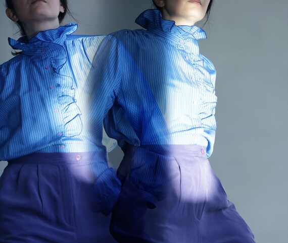 Vintage 1980s ruffle blouse