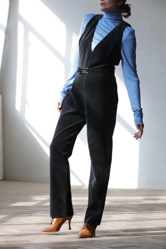 Celine vintage 1980s Corduroy Jumpsuit