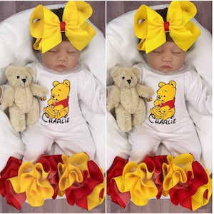 Baby Girl Outfit Coming Home Outfit Winnie the Pooh Inspired