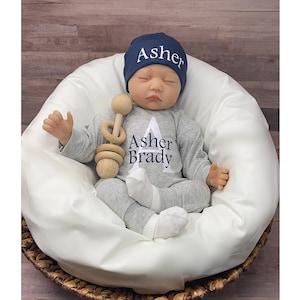Baby Boy Outfit, Coming Home Outfit, Custom, Handmade, Personalized Newborn, Babyshower Gift, Newborn Clothing Set, Outfits With Hats
