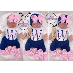 Baby Girl Outfit, Coming Home Outfit, Custom, Handmade, Personalized Newborn, Babyshower Gift, Newborn Clothing Set, Outfits With Hats