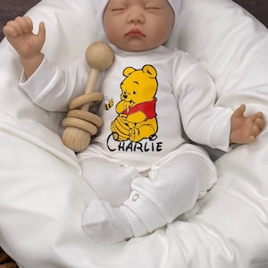 Baby Boy Outfit, Coming Home Outfit, Winnie The Pooh, Handmade, Personalized Newborn, Babyshower Gift, Newborn Clothing, Outfits With Hats image 8