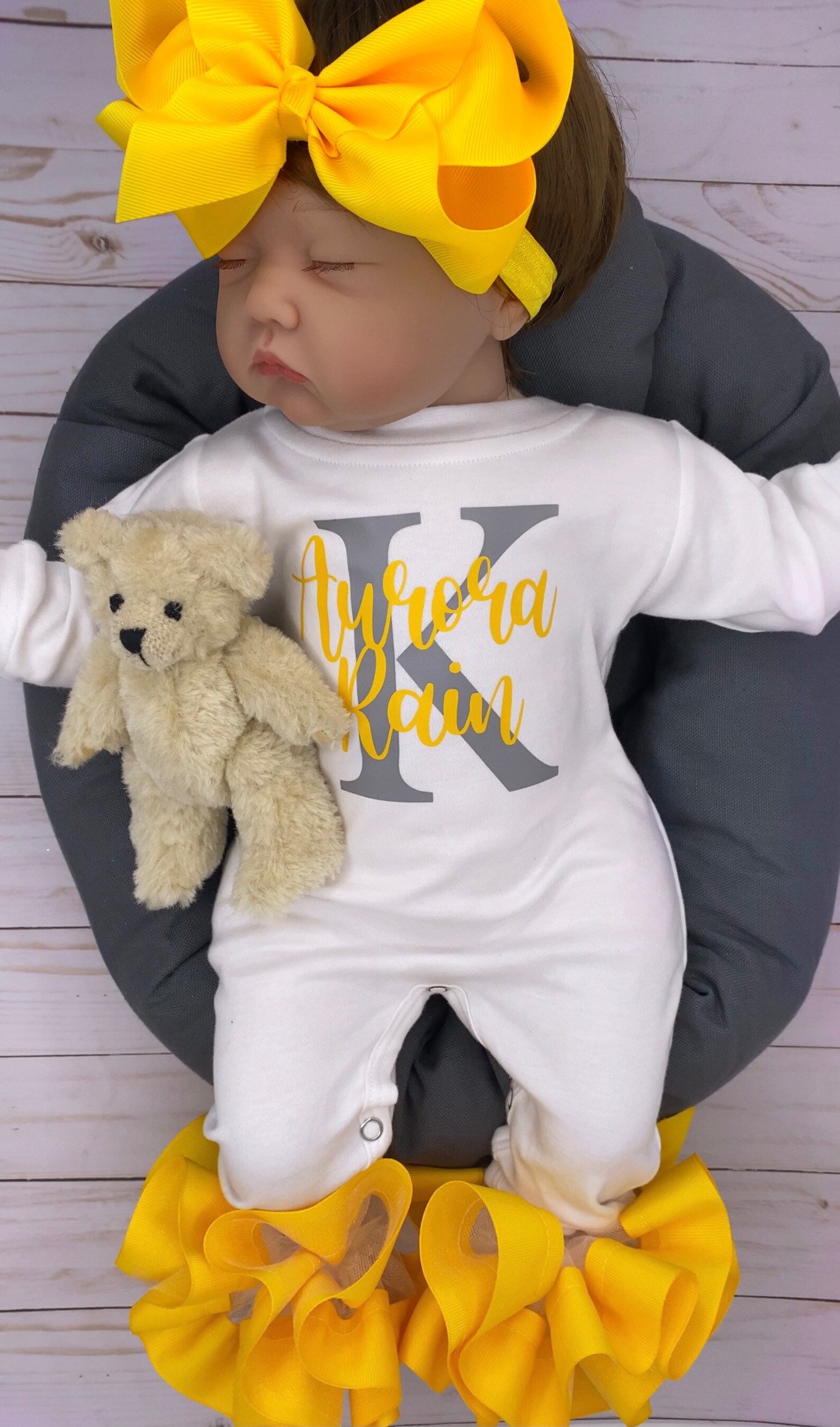 Baby Girl Outfit Coming Home Outfit Custom Handmade Etsy