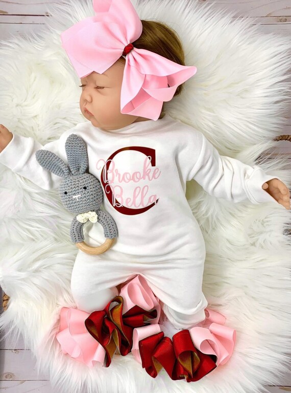 3PCS Nouveau-né Bébé Fille Automne Hiver Vêtements Set Haut à