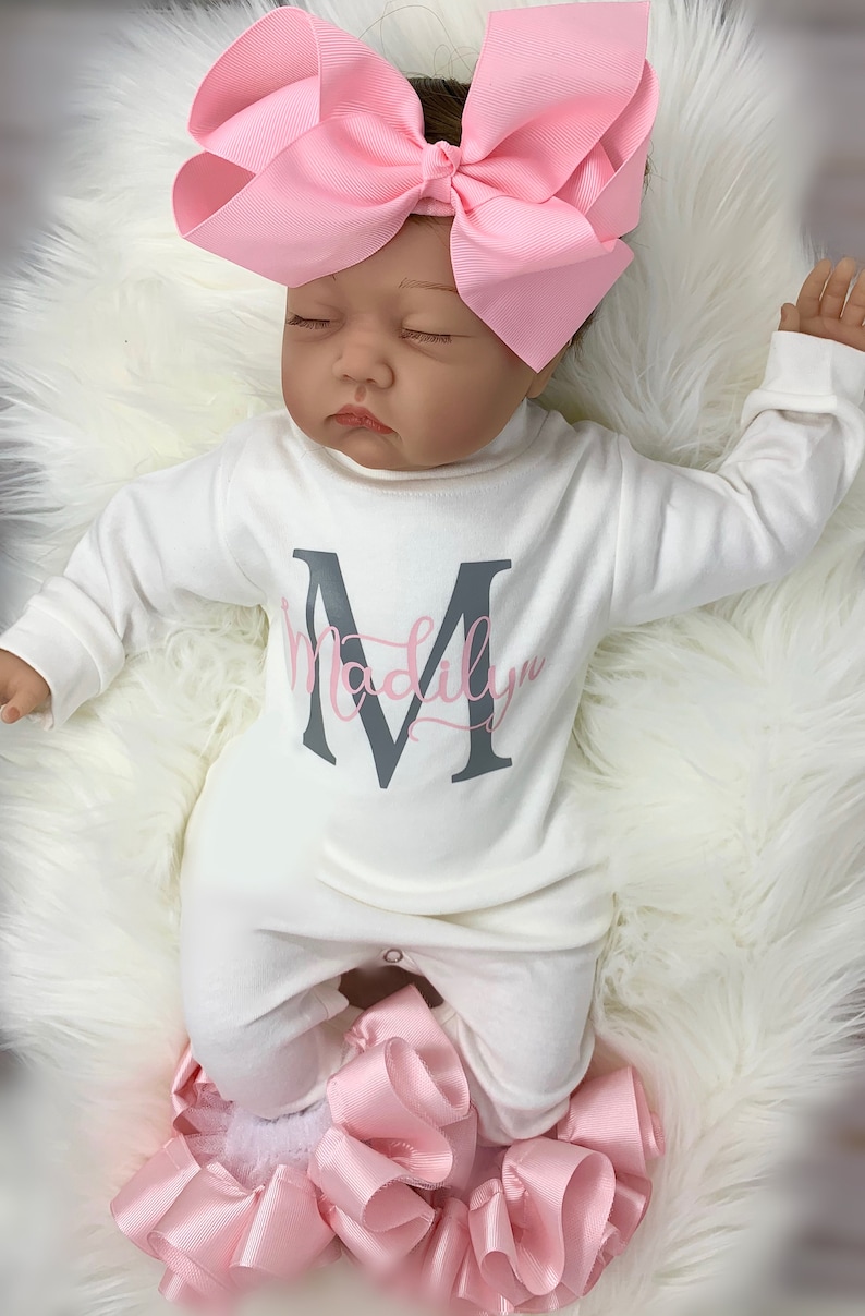 Baby Girl Outfit Coming Home Outfit Custom Handmade Etsy