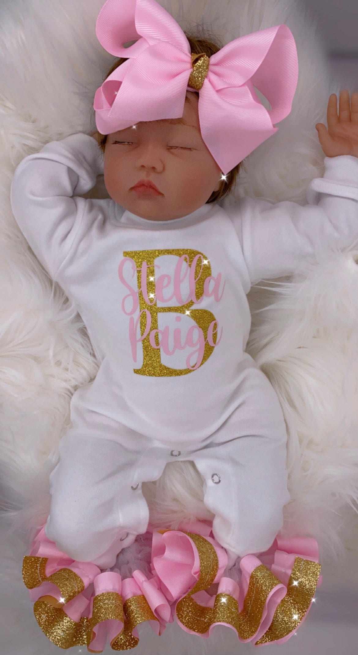 Baby Girl Outfit Coming Home Outfit Custom Handmade Etsy