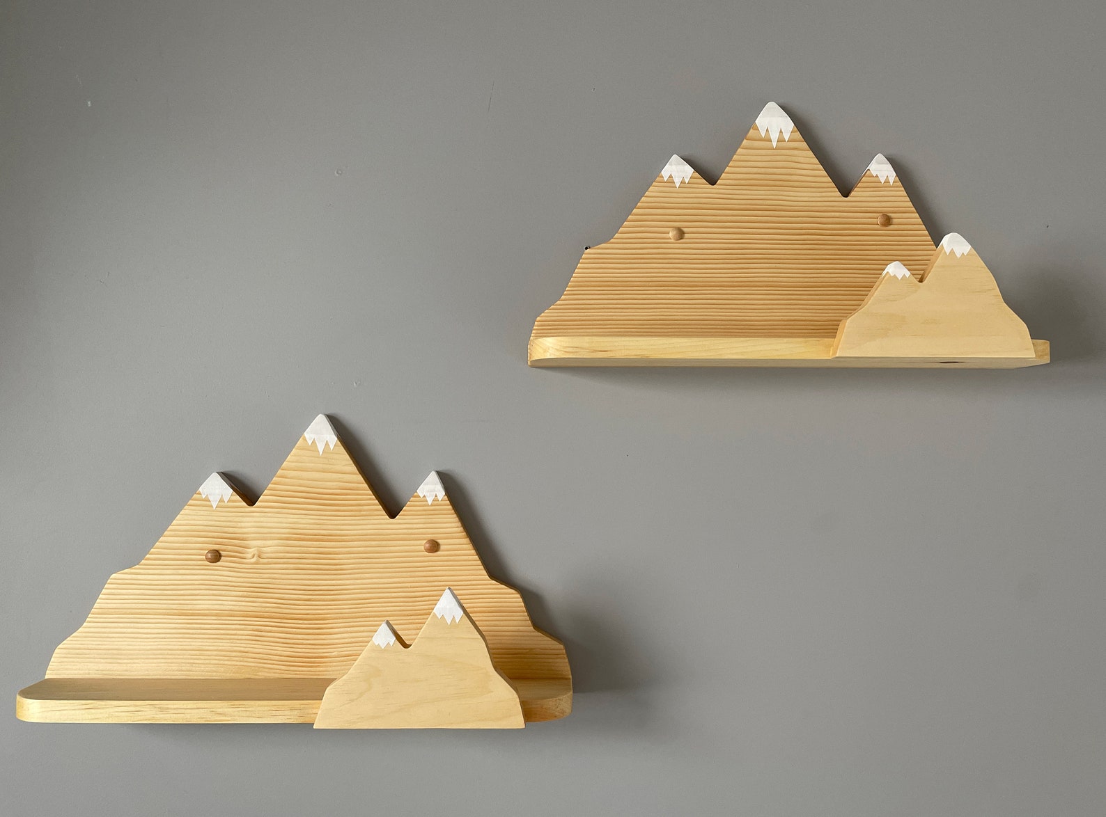 TWO Mountain Shelves Mountain Shelf for Baby Nursery from Etsy