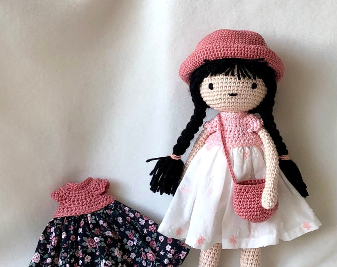 Small doll 30 cm with clothing -Handmade by Omanel