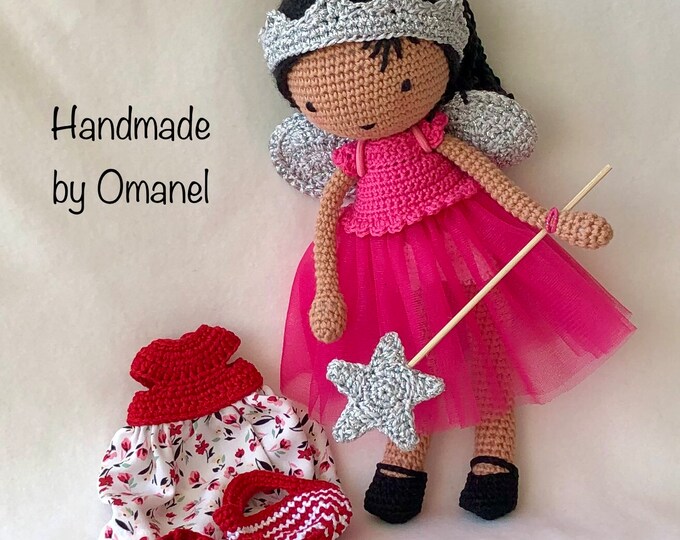 Small doll Little Lu 32 cm with clothes- Handmade by Omanel