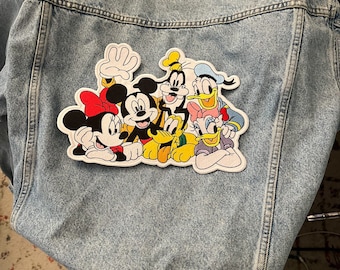 Mickey Mouse club - Mickey gang- Sensational 6 patch - Minnie Mickey Donald goofy Pluto embroidered patch - 11” iron on