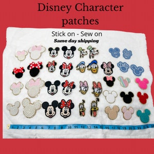 Disney character patches - stick on patches - Stoney clover lane dupes - Mickey Mouse and friends patches - mouse ears - denim jacket patch