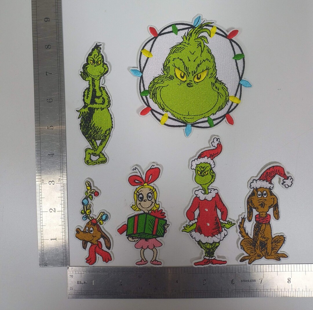 Dr Seuss the Grinch Iron on and Stick on Patches PRE ORDER Etsy