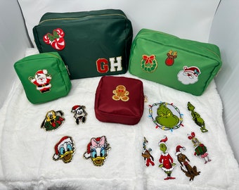 Disney Christmas patches and grumpy patches - denim jacket patches - Stoney clover lane dupes - holiday