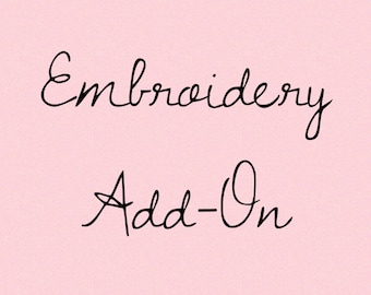 Embroidery Add On