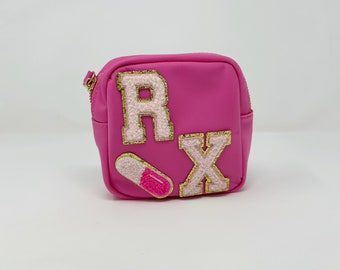 Mini RX pouch - Stoney clover lane dupe - nylon - square pouch - pill carrier