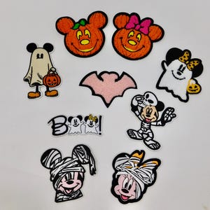 Halloween Disney Patches - Stoney Clover Lane Dupe - 3 m Aufnäher SCL Aufnäher - Disney Mickey und Minnie Patch - Jacken Patches