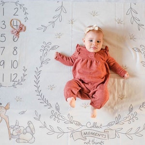 Baby Milestone Mat Disney Theme - Dombo - Bambi - Minnie - Mickey - Poehbeer - bos - mijlpaaldeken meisje - mijlpaaldeken jongen -