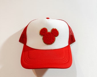 Mickey Mouse red trucker hat