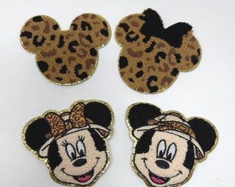 2.25インチ ミッキーマウス 刺繍 アイロンパッチ / 縫わない帽子バッグ