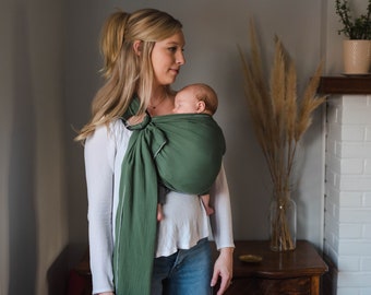 Lightweight Ring Sling - soft - less sweating more snuggles - Regular and plus size available - pet sling - cat sling - dog sling