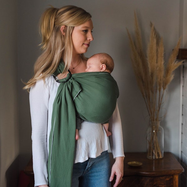 Lightweight Ring Sling - soft - less sweating more snuggles - Regular and plus size available - pet sling - cat sling - dog sling