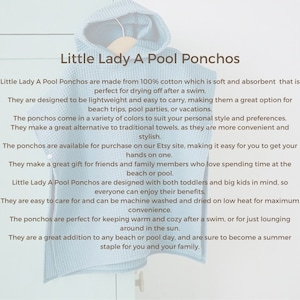 Kapuzenhandtuch mit individueller Stickerei Waffel-Strandtuch-Poncho Kapuzen-Überwurf Badeanzug-Überwurf für Kinder 100 % Bio-Baumwolle Bild 10
