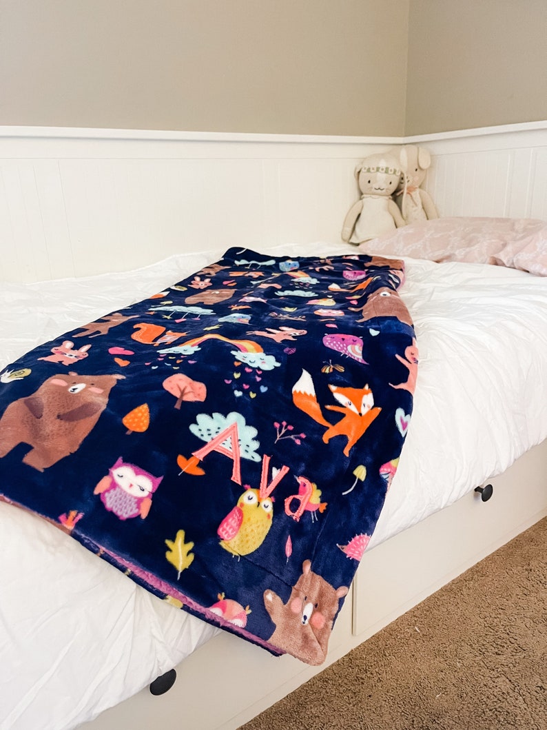 Personalized Childrens Sherpa Oversized Throw Blanket Etsy