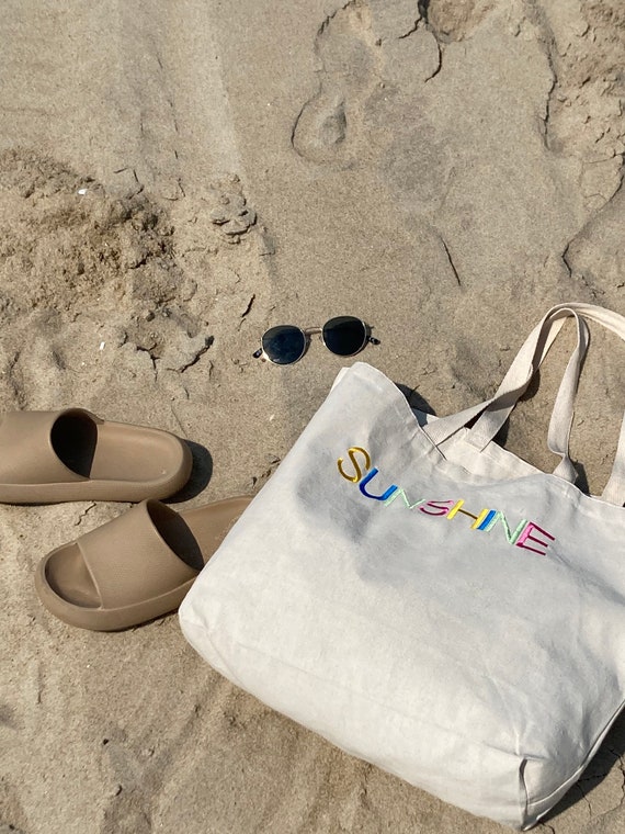 Large Summer Sunshine Beach Bag Beach Trip Honeymoon Bag Shore Bag