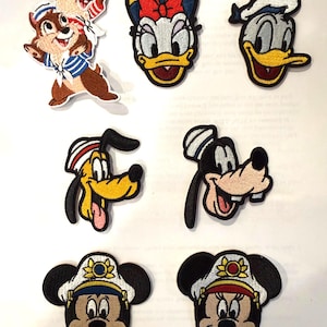 Captain Mickey en Minnie-patches - Disney Cruise Line Opplakken - opstrijken - naaien - stickerpatches