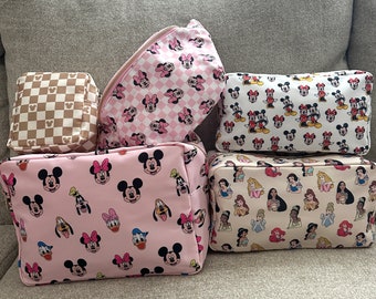 Disney Mickey and Friends pouches, Minnie, princesses, 4 sizes, pouches