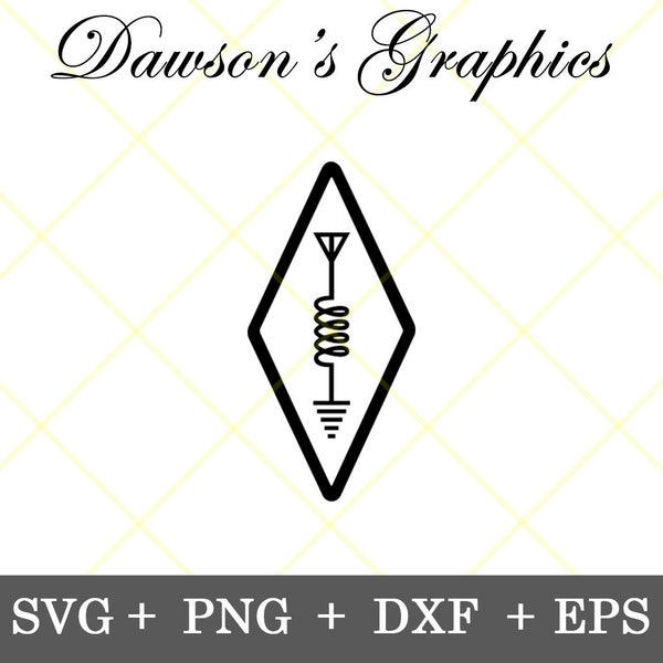 Instant Download!!! Ham Radio Coil Design No Call Sign or ARRL svg  Amateur Radio Diamond Design svg  father's day gift svg, png, dxf, eps