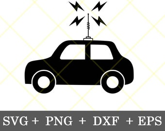 Instant Download!!! Ham Radio Antenna on Car Svg Amateur Radio Antenna Svg Christmas gift for Him svg, png, dxf, eps