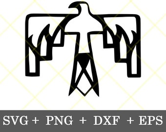 Native American Thunderbird: Powerful Symbol of Strength and Protection, Digital Download, Indigenous, New Mexico Décor, svg, png, dxf, eps